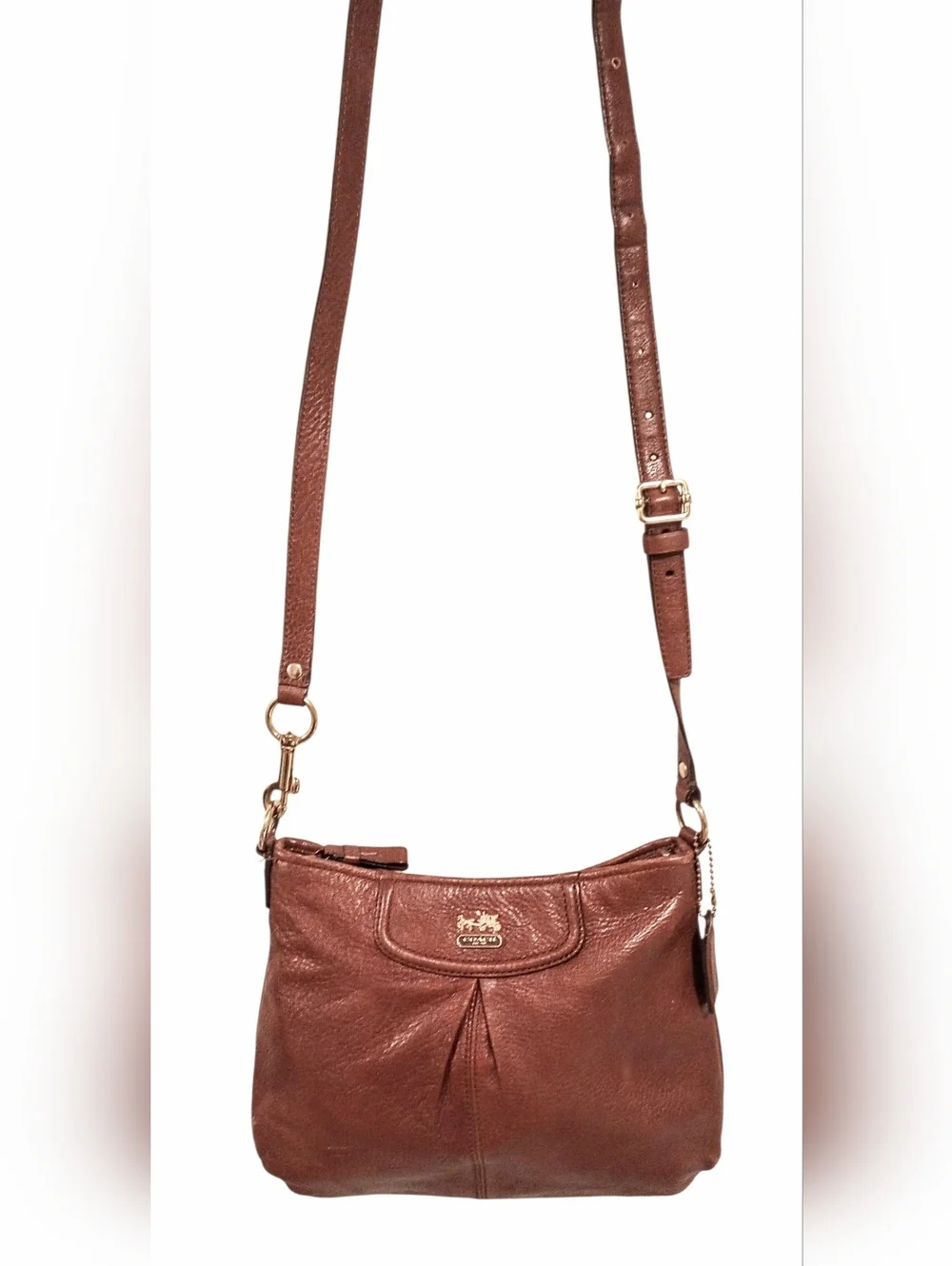 Coach Madison Isabella Pebbled Leather Crossbody - Picture 2 of 14